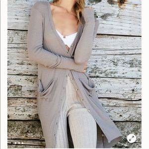 Free people beach long maxi cardigan